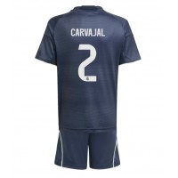 Real Madrid Daniel Carvajal #2 Vonkajší Detský futbalový dres 2025-26 Krátky Rukáv (+ trenírky)